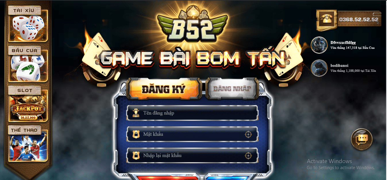 Play B52 - Bom tấn nổ hũ